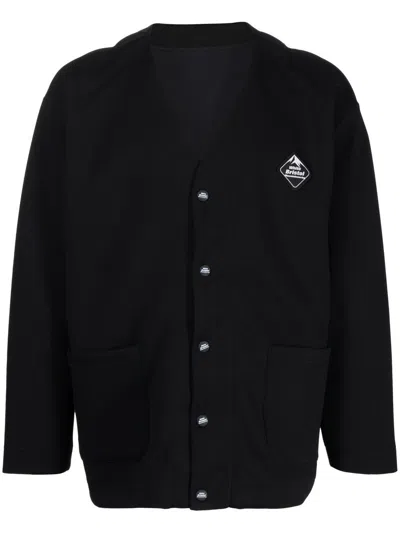 WHITE MOUNTAINEERING F.C. REAL BRISTOL LOGO PATCH CARDIGAN