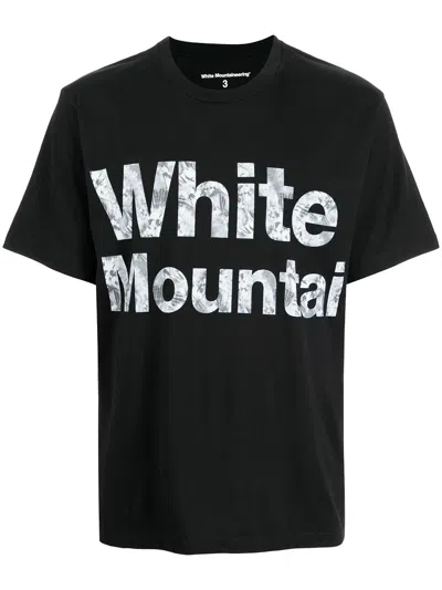 White Mountaineering Forest Logo-print Cotton T-shirt In Black