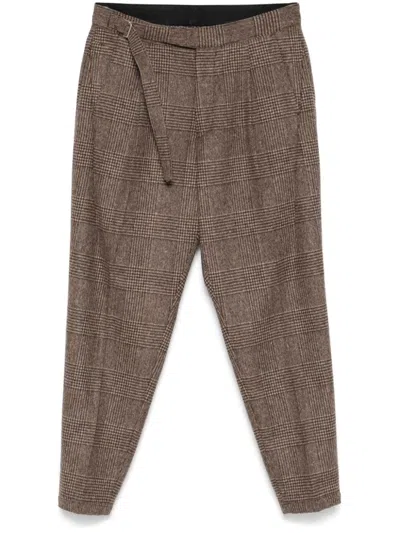 White Mountaineering Glen Trousers In Brown