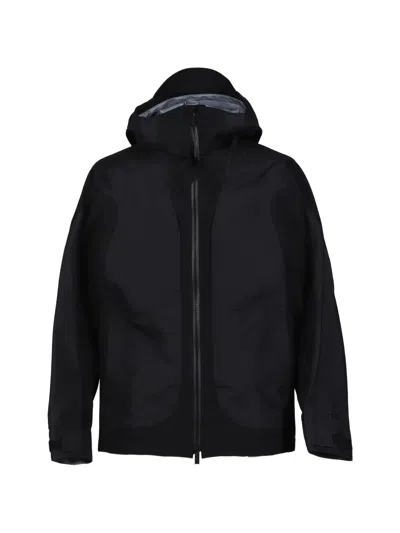 White Mountaineering Gore-tex Hooded Jacket In Black