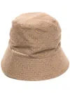 White Mountaineering Logo-patch Bucket Hat In Neutrals