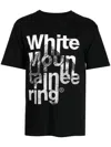 White Mountaineering Black Printed T-shirt In Black