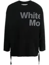 White Mountaineering Leather-like Pullover Black In Black