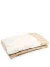 White Mountaineering Quote Print Two-tone Quilt In Neutrals