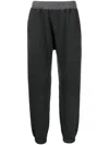 White Mountaineering Ribbed Track Cotton-blend Pants In Grey
