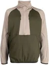 White Mountaineering Two-tone High-neck Sweater In Brown