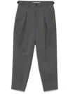 White Mountaineering Two-tuck Wide Trousers In Grey