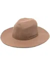 White Mountaineering Wool Fedora Hat In Brown