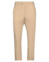 White Over Man Pants Light Brown Size 38 Cotton, Elastane In Beige