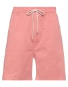 White Over Shorts & Bermuda Shorts In Pink