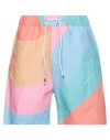 White Over Man Shorts & Bermuda Shorts Sky Blue Size Xl Cotton In Blue