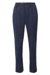 White Sand Marylin Flannel Trousers In Blue