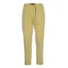 White Sand Adjustable Waist Pants With Angled Pockets In Brown