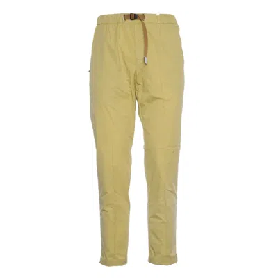 WHITE SAND ADJUSTABLE WAIST PANTS WITH ANGLED POCKETS