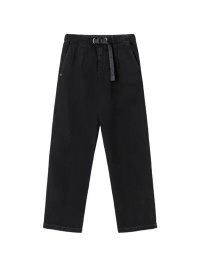 White Sand Alex Belted Trousers In Black