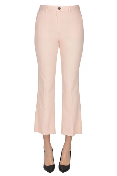 White Sand Ava Chino Style Trousers In Pink