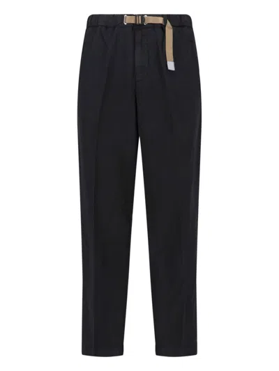 White Sand Belt Pants In Black