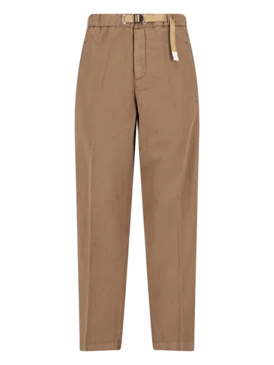 White Sand Belt Pants In Brown