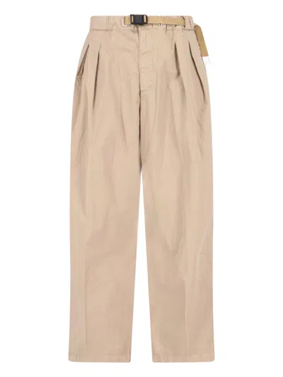 White Sand Belt Pants In Brown