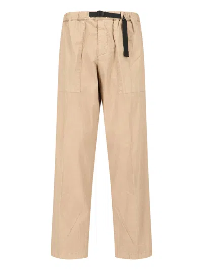 White Sand Belted Pants In Neutral