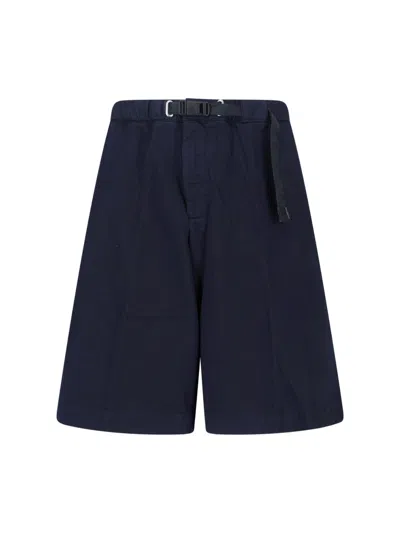 White Sand Belt Shorts In Blue