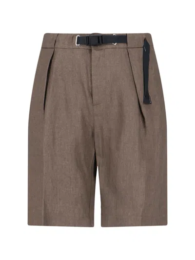 White Sand Belt Trousers In Brown