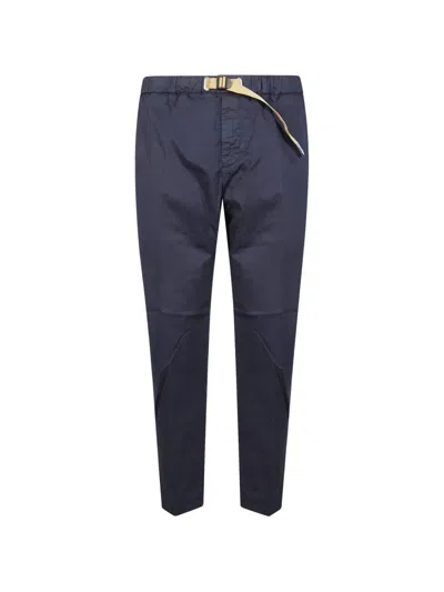 White Sand Belt Trousers In Blue