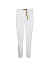 White Sand Belt Trousers In White