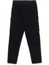 White Sand Belted Cargo Pants In Blue