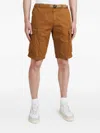 White Sand Belted Cargo Shorts In Brown