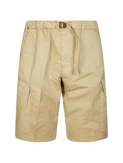 White Sand Belted Cargo Shorts In Neutral