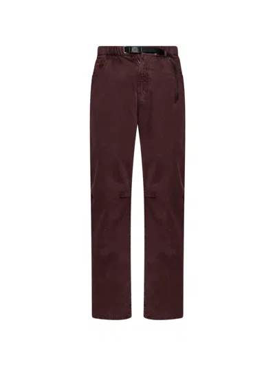 White Sand Belted Straight-leg Trousers In Red