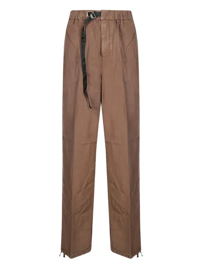 WHITE SAND BELTED TROUSERS