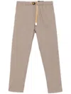 WHITE SAND BELTED TROUSERS