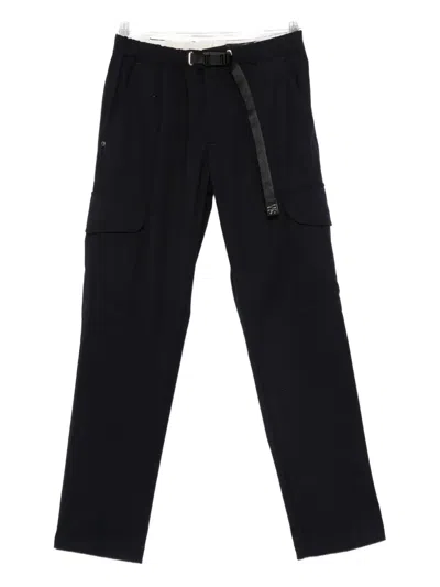 White Sand Belted Trousers In Black