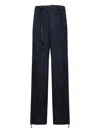White Sand Cotton Trousers In Blue