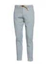 White Sand Pima Cotton Long Pants In Blue
