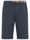 White Sand Bermuda Con Cintura In Blu
