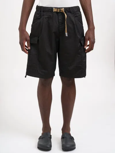 White Sand Bermuda In Cotone Stretch In Black