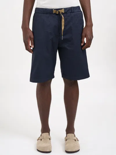 White Sand Bermuda In Cotone Stretch In Blue