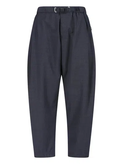 White Sand Black Relaxed Fit Pleated Textured Trousers In Animal Print