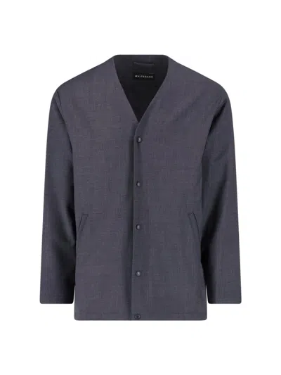 White Sand Blazer Aus Wollmischung In Grau