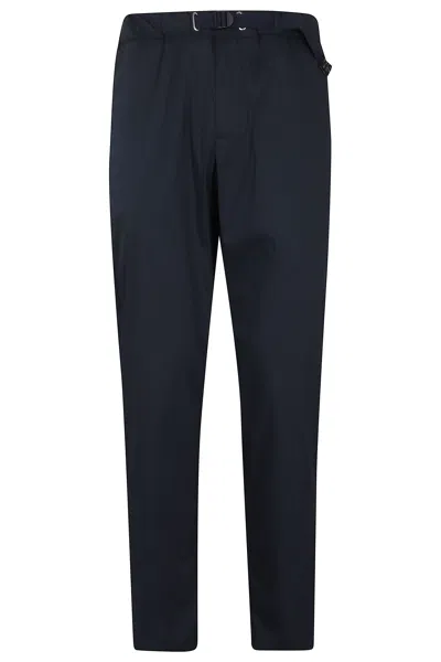 White Sand Blue Active Elastic Waistband Cotton-blend Straight-leg Pants