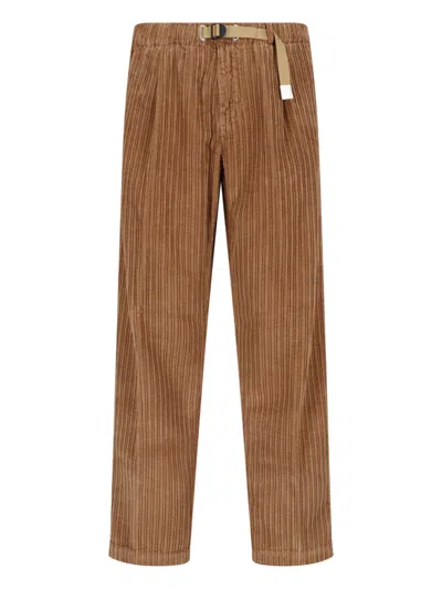 White Sand Brown Cotton Trousers