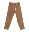 White Sand Brown Flat Front Pants In Brown