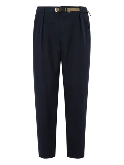 White Sand Buckle-fastening Pleated-front Trousers In Multi