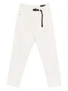 White Sand Buckle Trousers In White