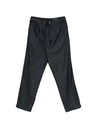 White Sand Buckle-fastening Trousers In Black