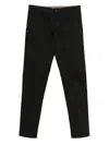 White Sand Button-fastening Trousers In Black