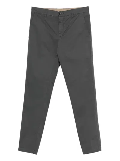 White Sand Button Fly-fastening Trousers In Green
